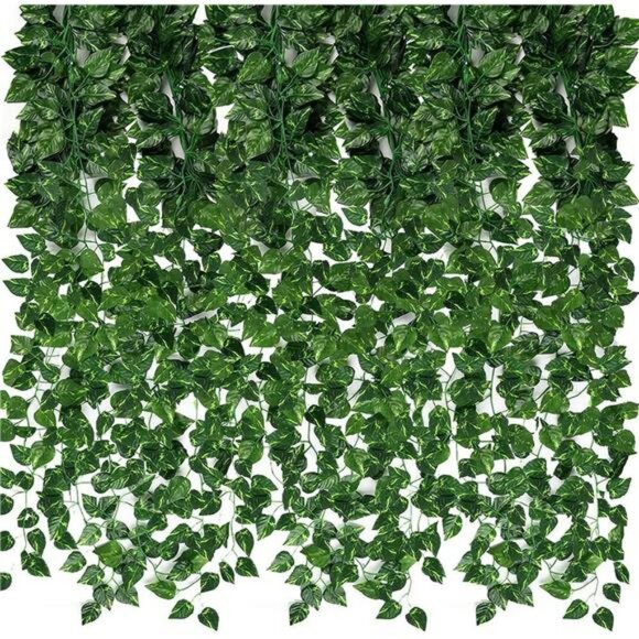 24 Pack 168ft Artificial Ivy Garland Fake Green Vines Wall Room Decor - Picture 1 of 7
